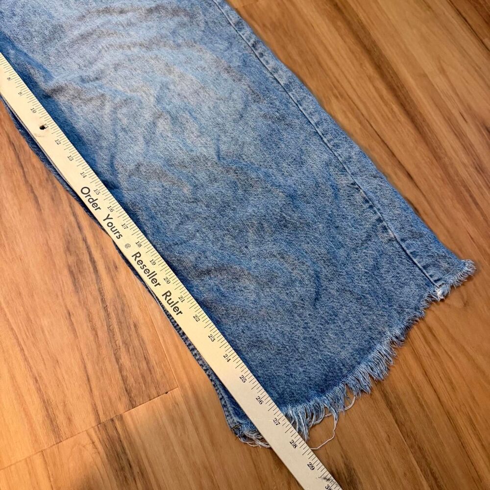 We The Free Womens Blue Distressed Baggy Wide Leg Denim Jeans Size 25 - Picture 7 of 8